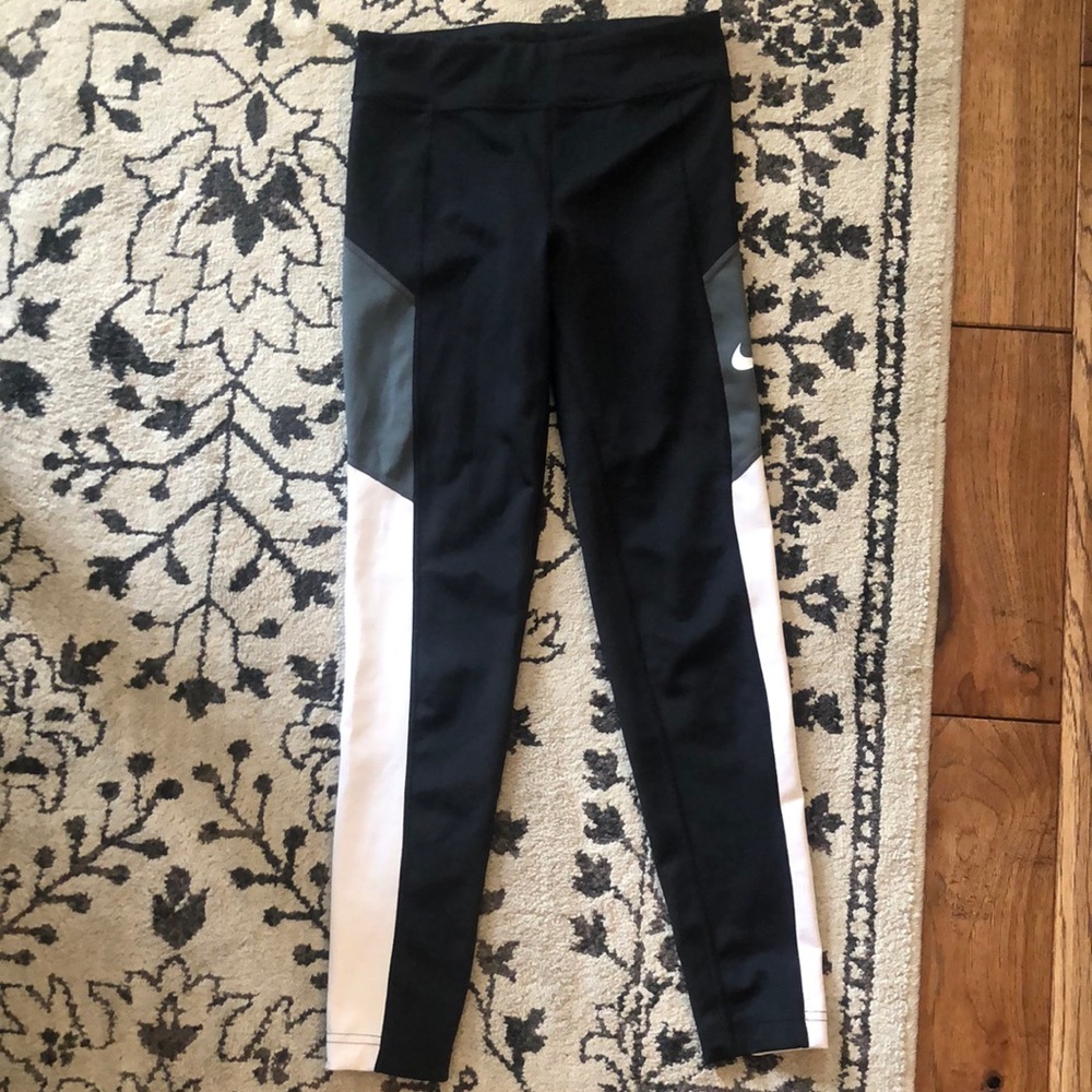Girls Nike Leggings, Black, Grey, White